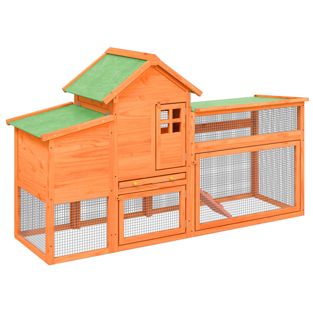 vidaXL Gallinero moca 186,5x58,5x113 cm Color Moca,  Marrón,  Gris y mas