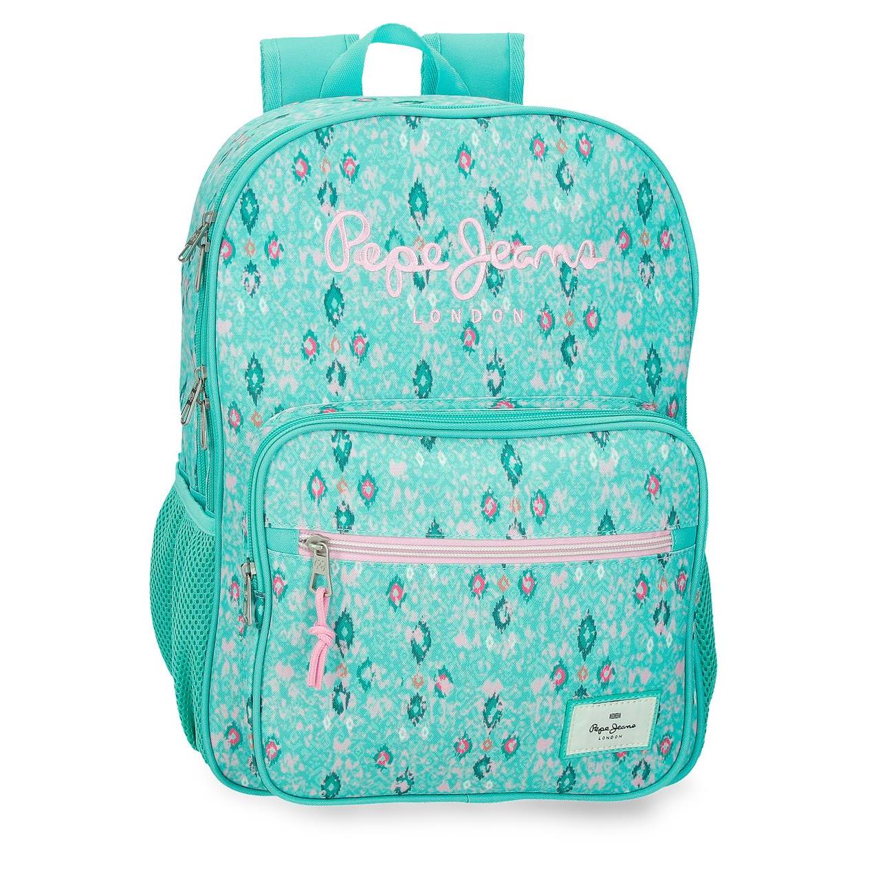 Mochila escolar adaptable a carro Pepe Jeans Sun 30x40x13cm Turquesa