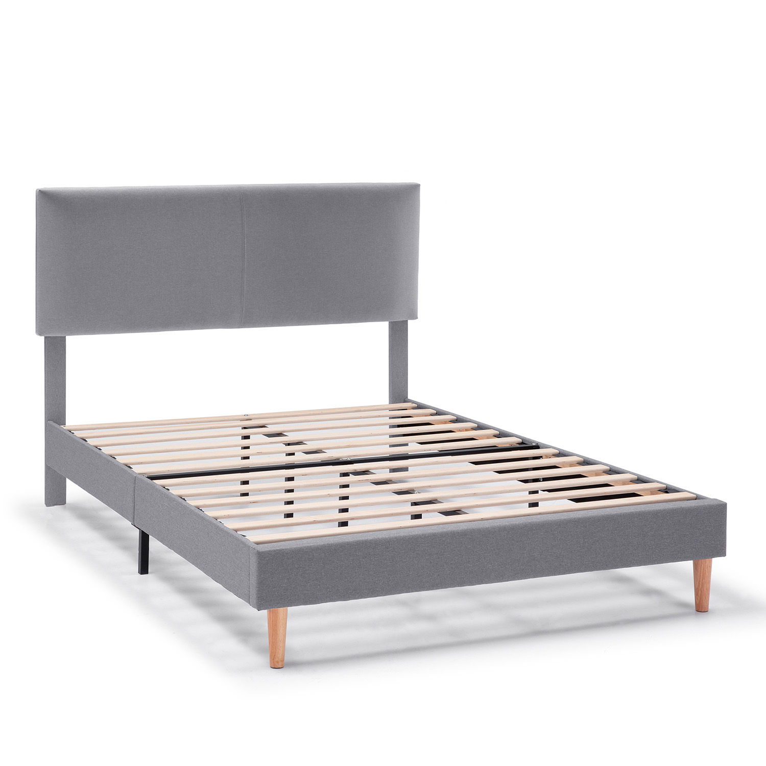 VS Venta-Stock Estructura de cama tapizada Lauren de 30 cm Gris Oscuro