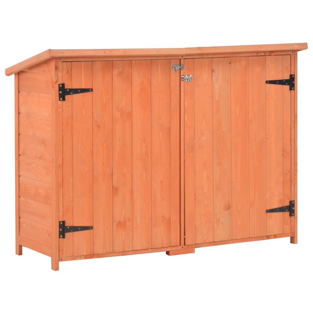vidaXL Caseta de almacenamiento de jardín de madera 128x42x91 cm