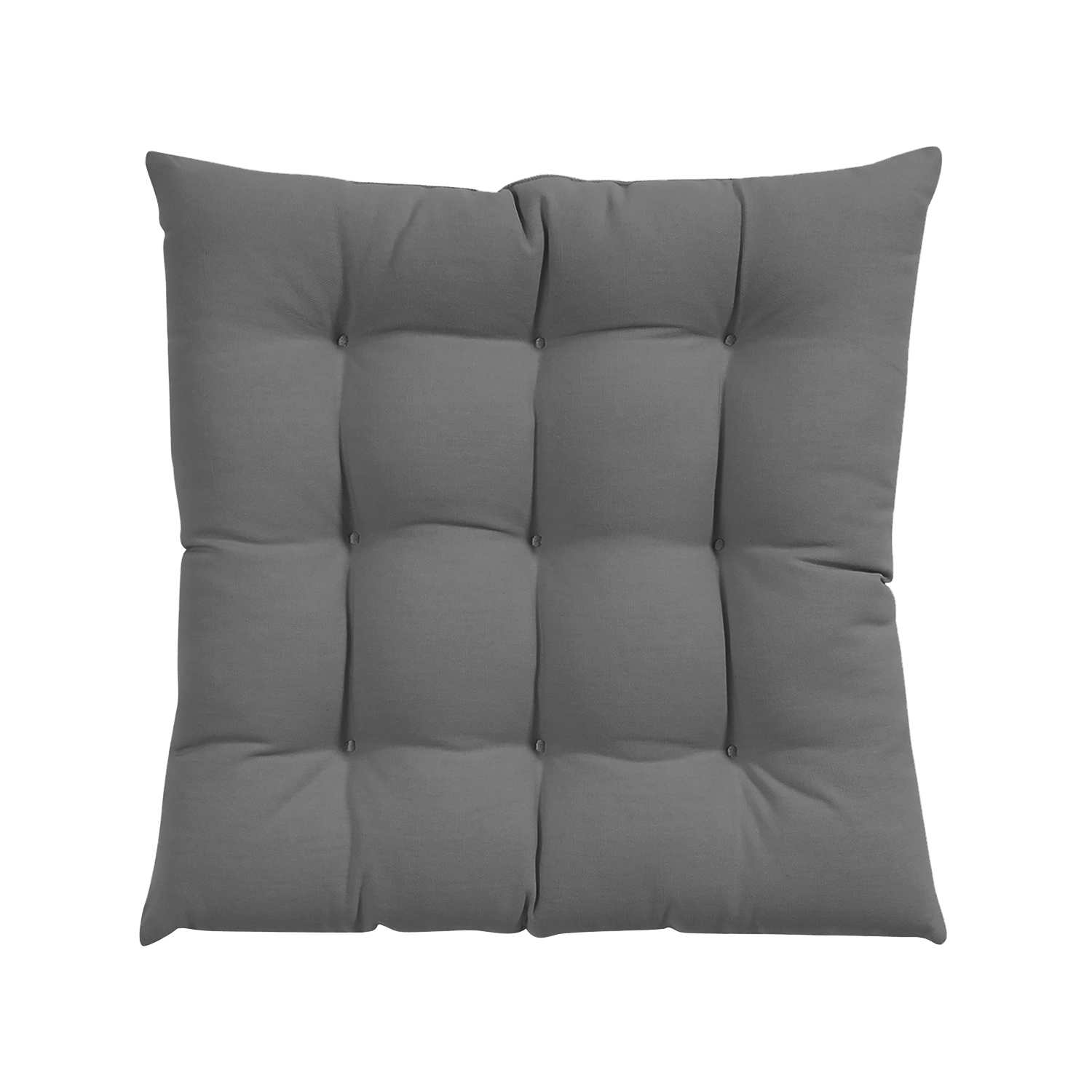 GREATOYAR Juego de 2 Cojines para Silla y Asiento, Decoración de Asiento de Jardín Casa Terraza, Cojín Decorativo con Correas de Sujeción, 9 Pespuntes, Fabricado en España, 38x38x3.5cm, Rojo/Azul/Marrón/Crema/Gris/Morado/Rosa