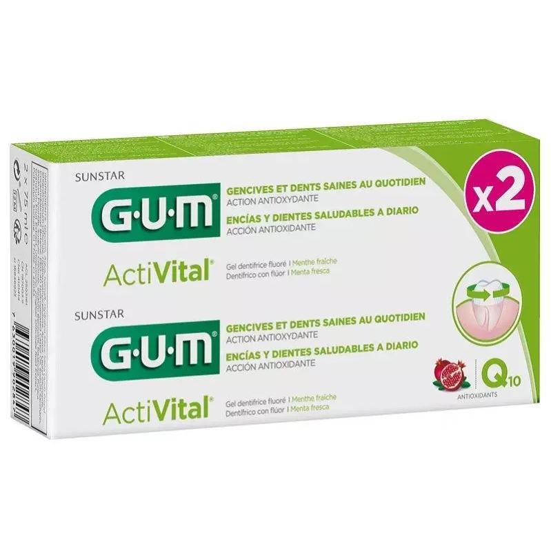 ActiVital Dentífrico Encias y Dientes Saludables A Diario,2 unidades 75ml,GUM