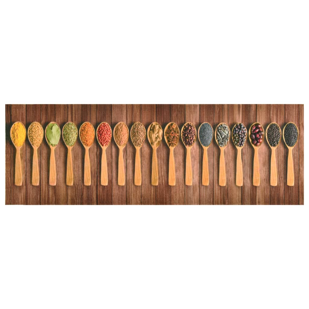vidaXL Alfombra de Cocina Lavable Spice 60x300 cm Felpudo Pasillo Oficina Color Spice,  Cuchara,  spoon 1 y mas
