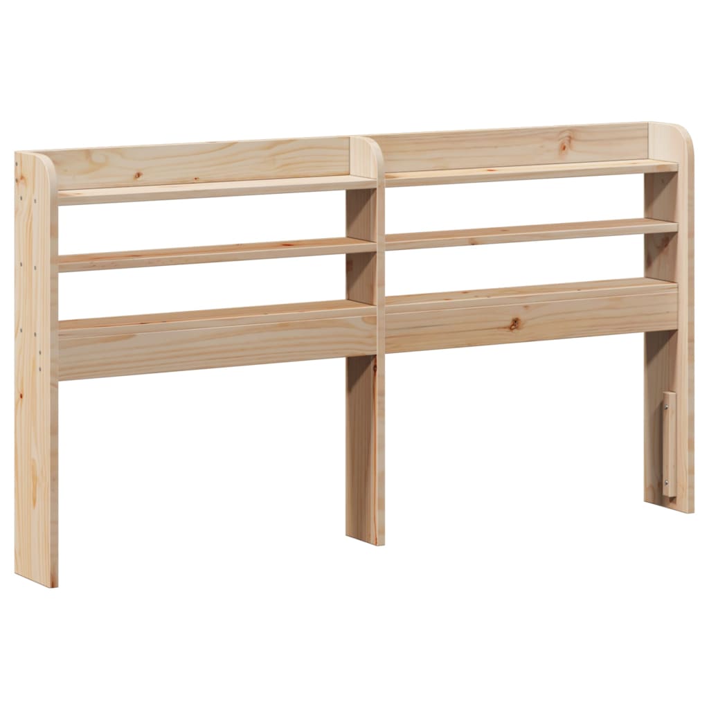 vidaXL Cabecero de cama con estantes madera maciza de pino 150 cm