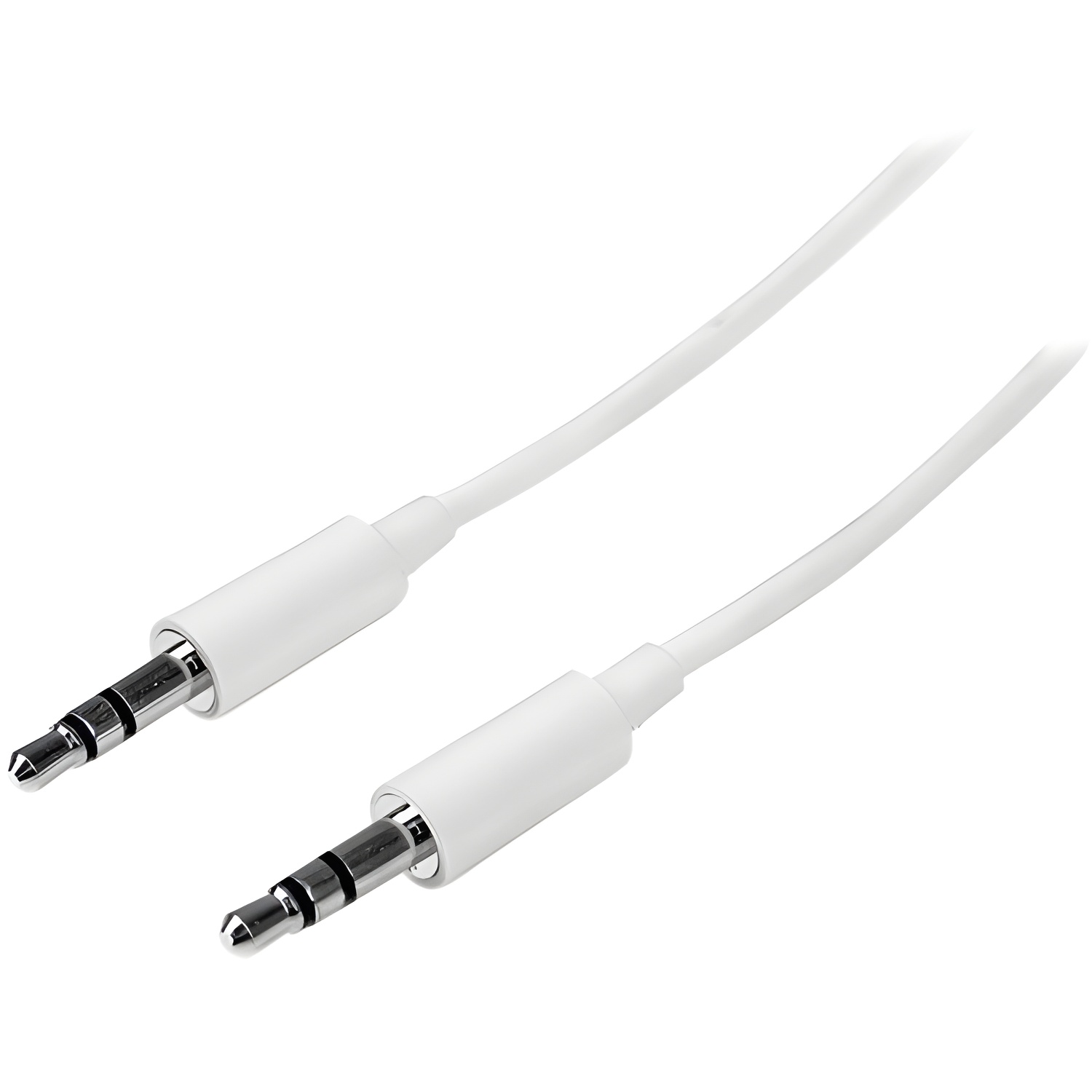 Startech.com cable 1m 1 metro slim delgado de audio estereo mini jack plug 3,5mm - blanco - macho a macho,garantia lifetime