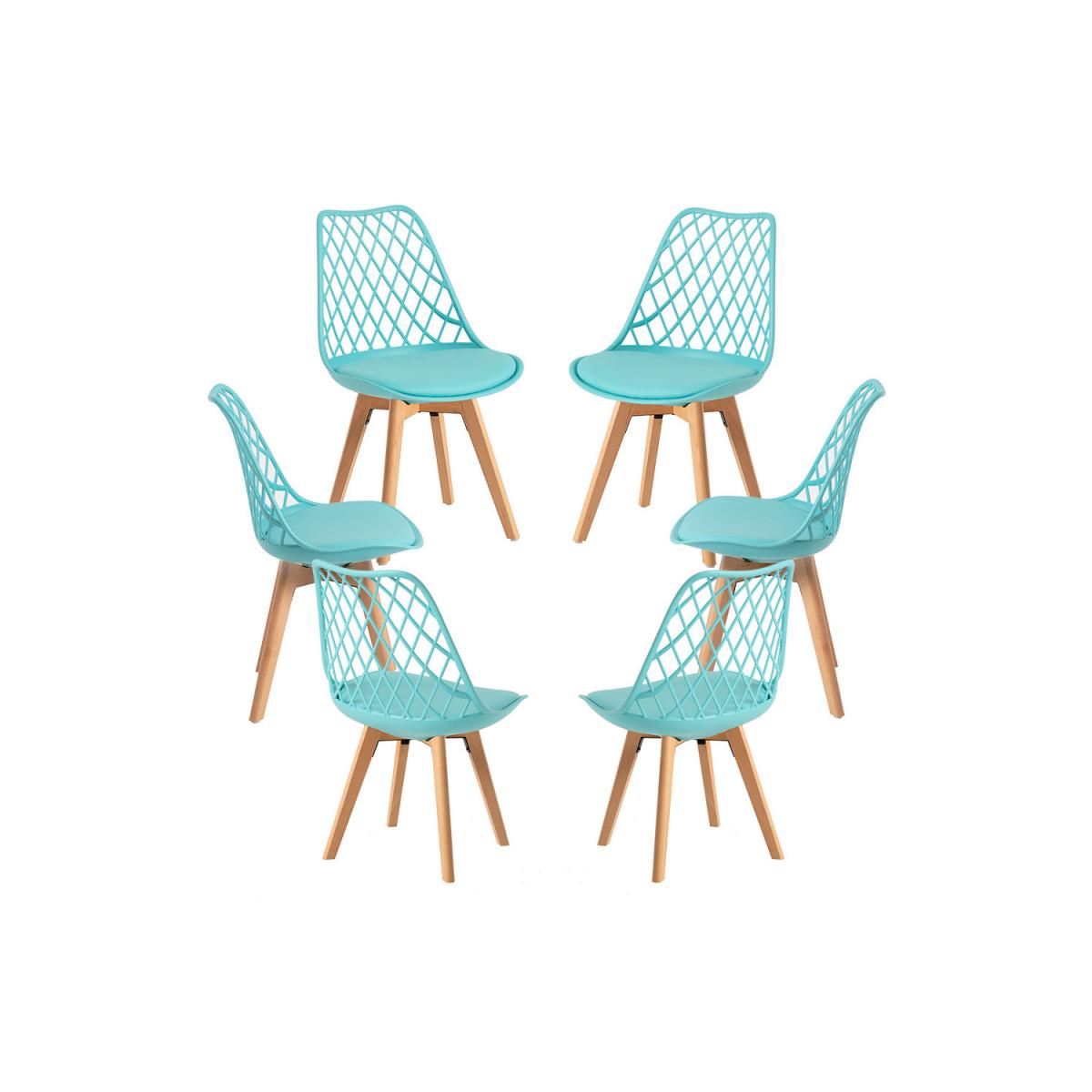 Regalos Miguel - Packs Sillas Comedor - Pack 6 Sillas Mima - Aguamarina