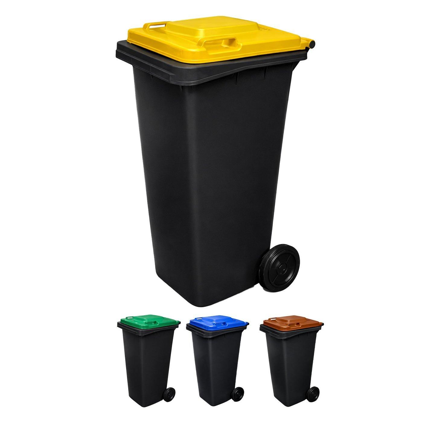 Contenedor de basura reciclables 240L 2 ruedas | Ecodiseño Negro