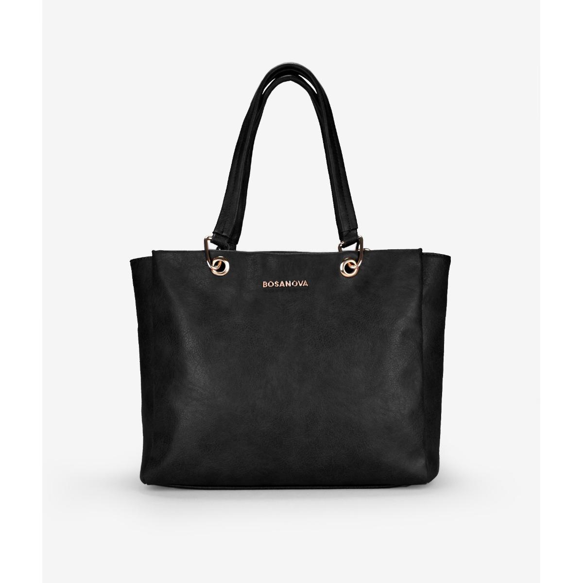 Bosanova Bolso maletín con detalle de logo frontal, tres departamentos interiores y con forro acolchado especial para proteger portátiles. Detalles metálicos en las asas y asa de cruzar extraíble.