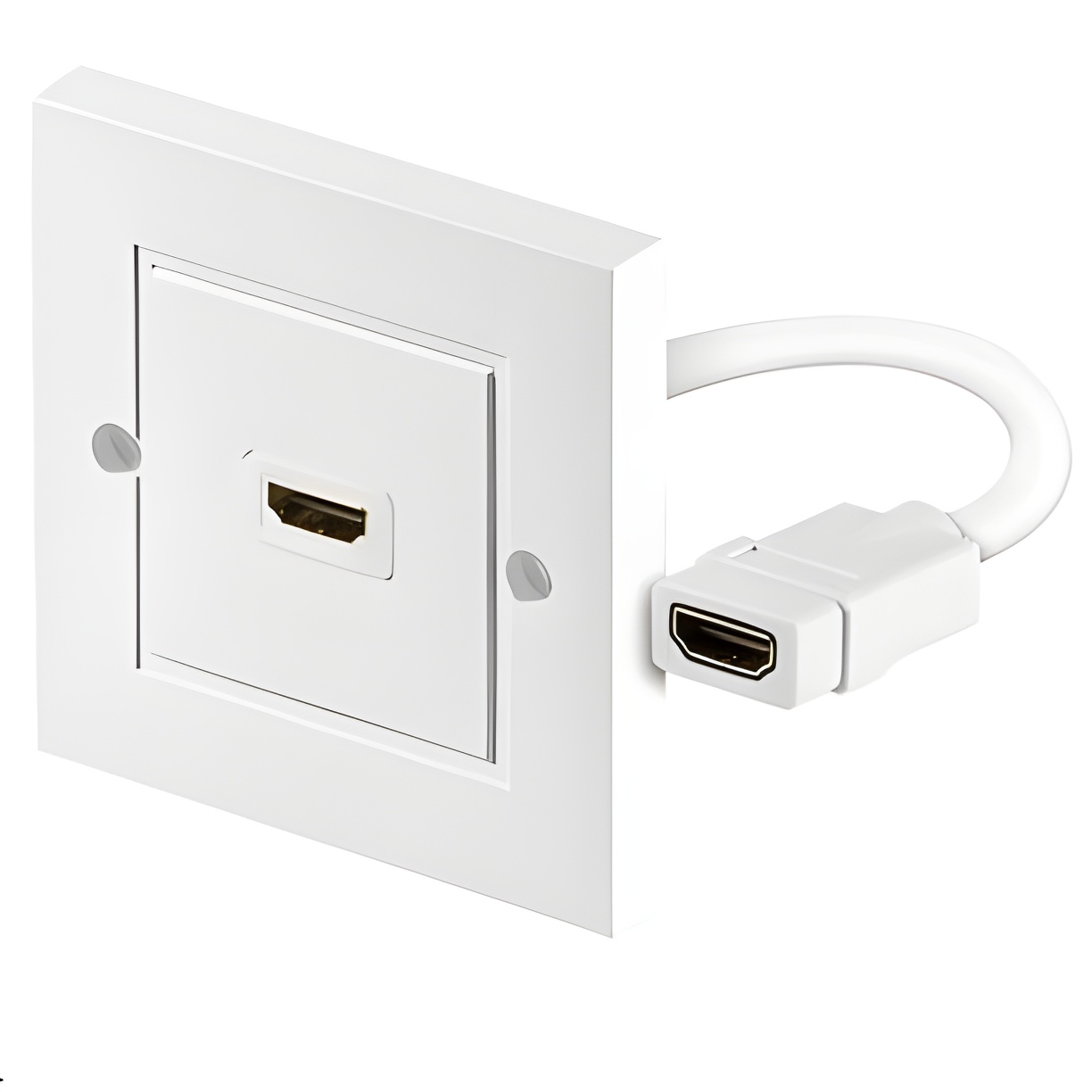 Microconnect - Enchufe de Pared HDMI 1 Puerto Blanco - Conexión de Alta Calidad