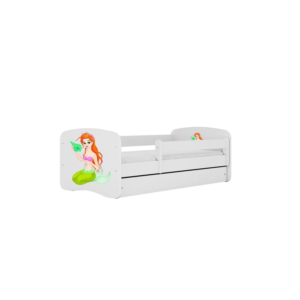Cama 180 x 80 cm Kocot Kids com colchão BabyDreams Mermaid White