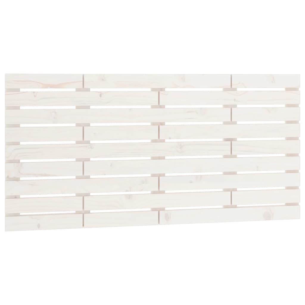 vidaXL Cabecero de cama de pared madera maciza pino blanco 146x3x63 cm