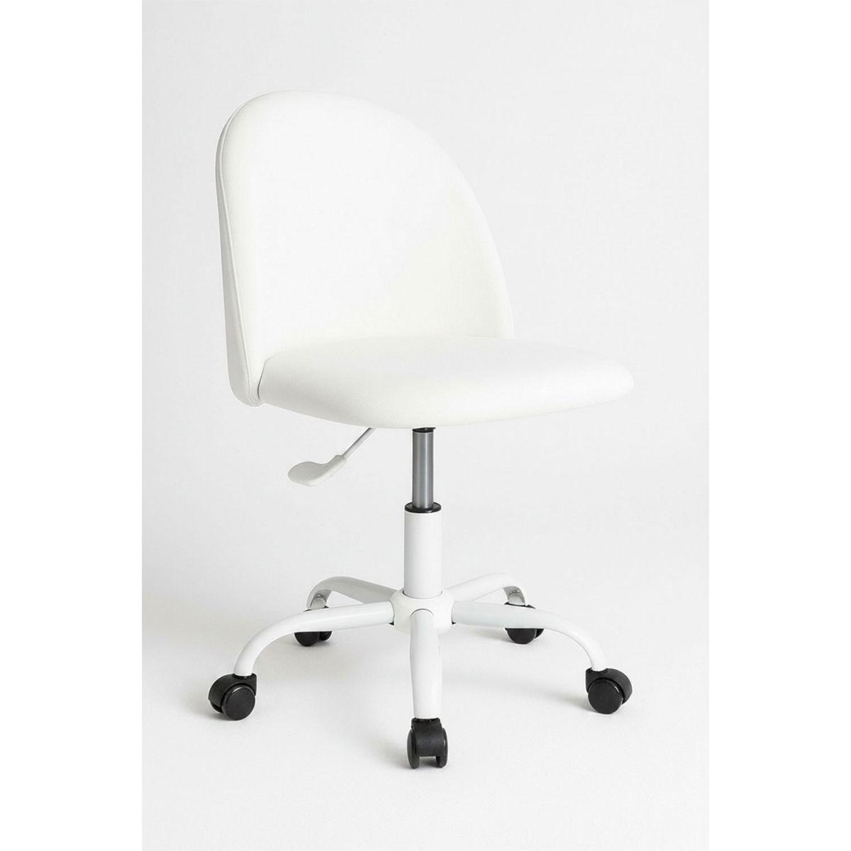 Regalos Miguel - Silla de Escritorio sin brazos White Vint Office - Diseño innovador - Ideal para Estudio y Oficinas
