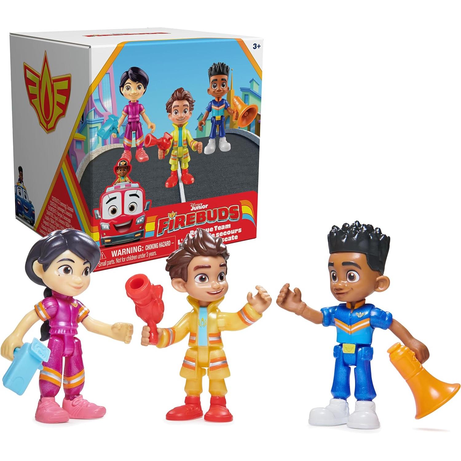 Disney Junior - Unidad DE Rescate - Pack 3 Figuras DE ACCIÓN - Bo, Jayden y Violet con Accesorios - 6067683 - Juguetes Niños 3 Años