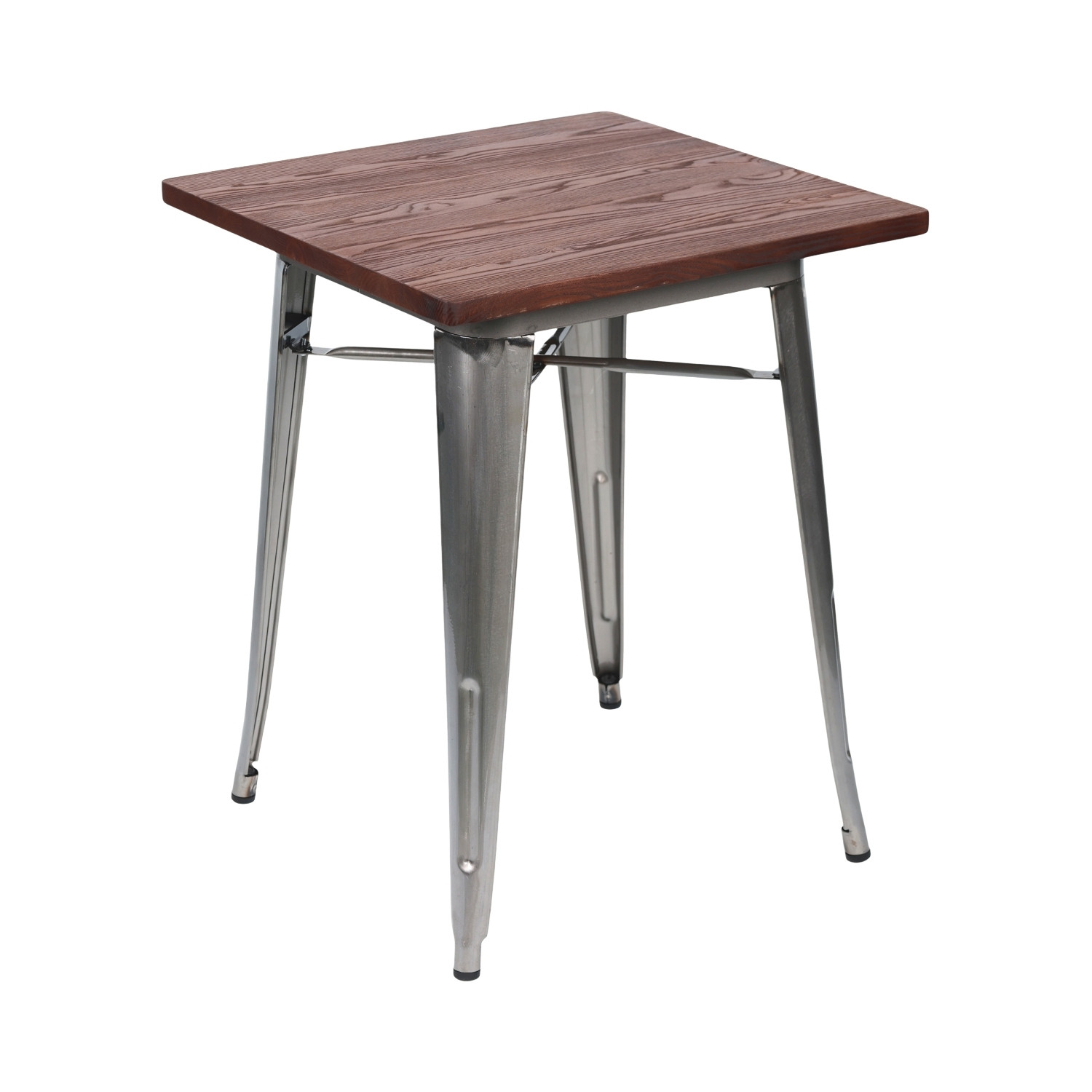 Mesa de Comedor Industrial Cuadrada de Madera y Acero 60x60x76cm 7house
