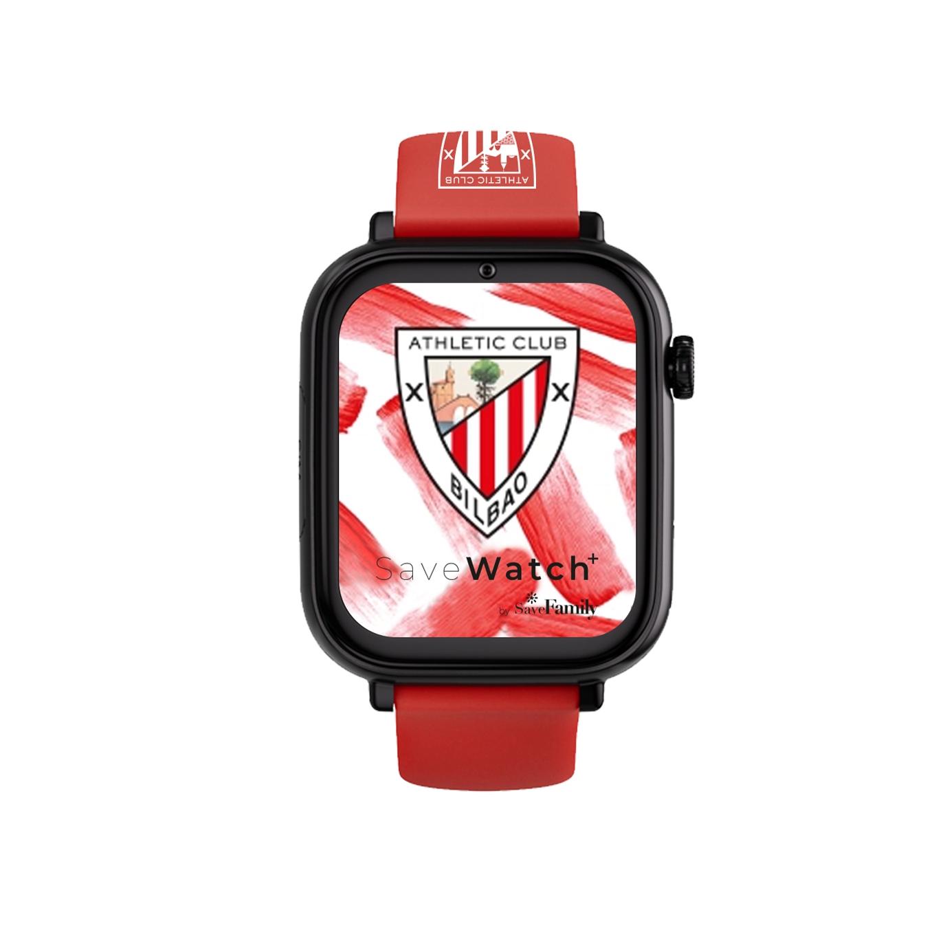 Reloj gps niño SaveFamily Relojes con GPS SaveWatch Plus Negro Ed. Athletic Club 4G Reloj Inteligente niño Llamada Vídeo Face ID UltraSlim Bluetooth App Store Correa Tela negra Save Family reloj inteligente SmartWatch NO INCLUYE SIM
