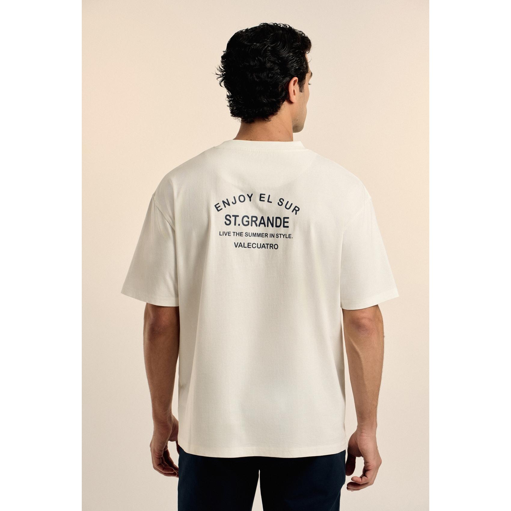 Camiseta Valecuatro oversize blanco roto