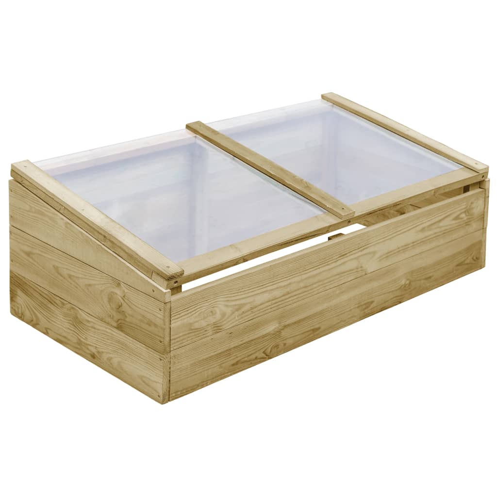 vidaXL Invernader Elevado Jardín y Cubierta Madera Pino PVC Diversos Tamaños