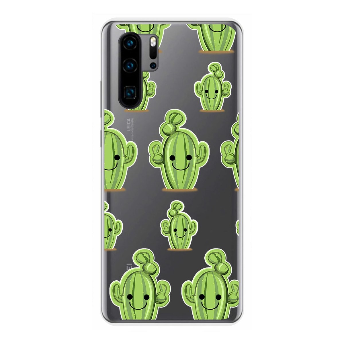 Tumundosmartphone Funda Gel Transparente para Huawei P30 Pro diseño Cactus Dibujos