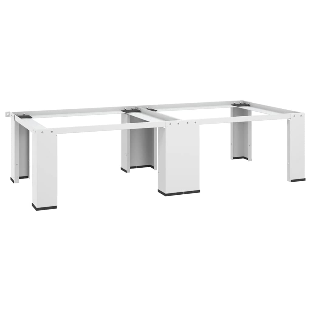 Pedestal Doble de la Lavadora y la Secadora Blanco Soporte Mueble Base Capacidad de carga 100 kg,  100 kg con estantes,  100 kg con cajón y mas