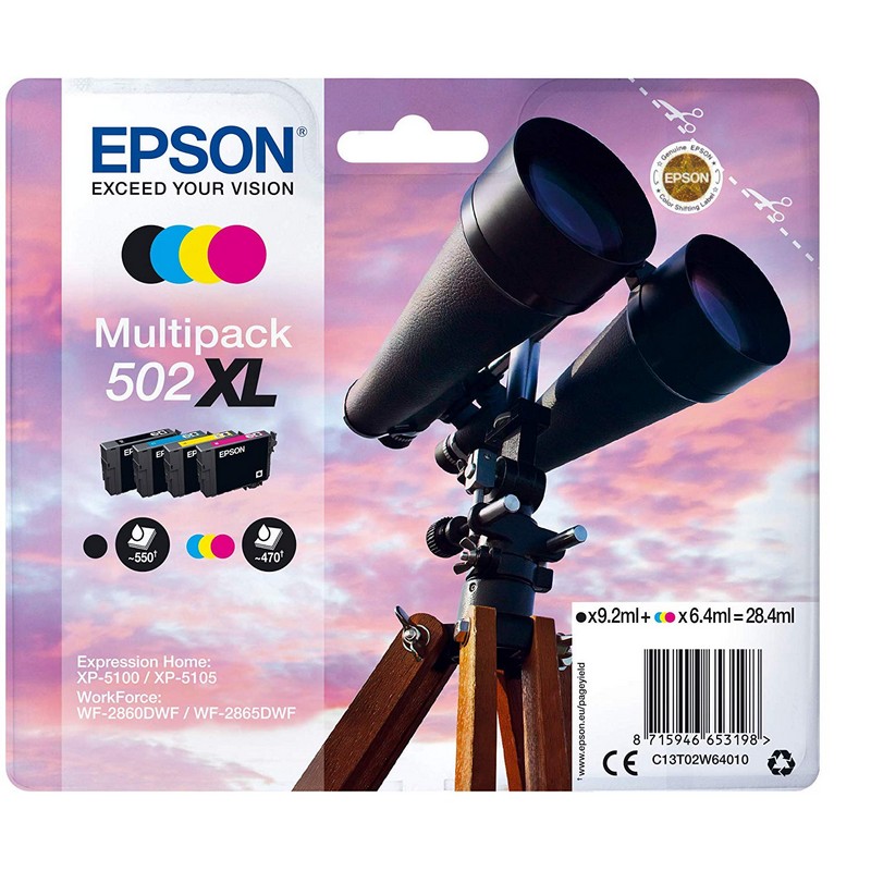 Epson multipack 502xl color ink cartridge pack