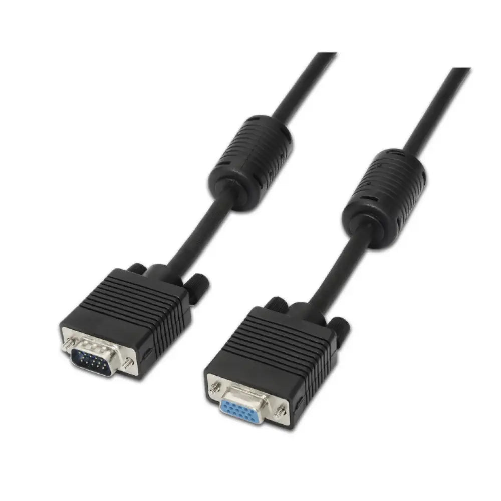 Ociodual Cable SVGA MAcho/Hembra con Ferrita 3m Negro