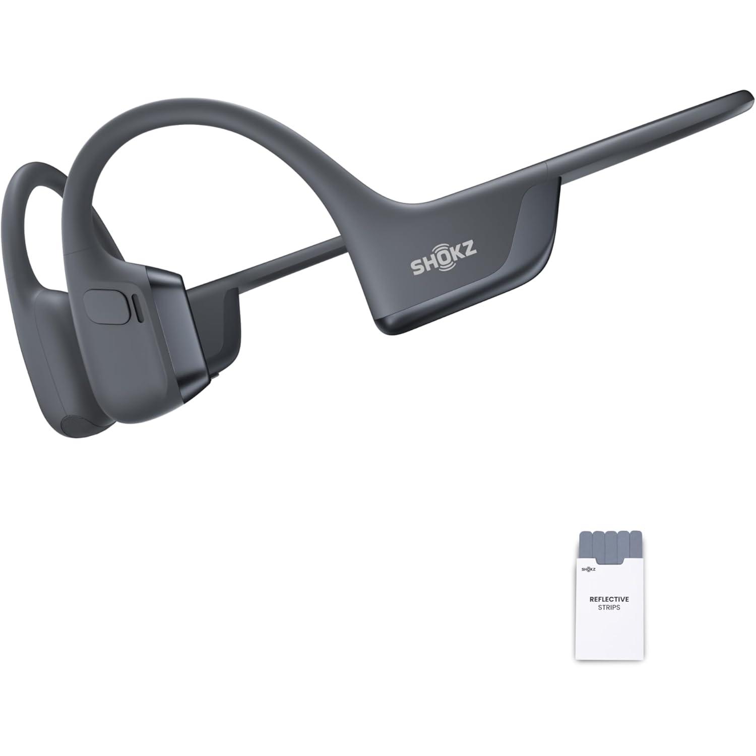 SHOKZ OpenRun Pro 2 Auriculares Deportivos de Conducción Ósea, Inalámbricos Bluetooth 5.3, Micrófonos con Cancelación de Ruido, Resistente al Agua IP55, 12h Reproducción, Carga Rápida USB-C, Negro