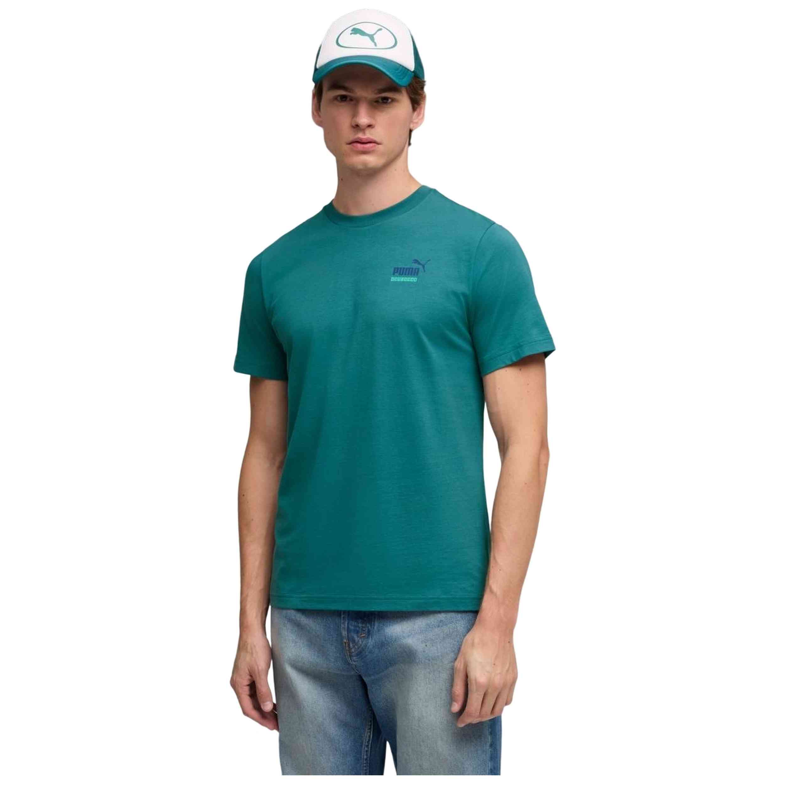 Textil Puma modelo Graphic Sports Tee en color Verde