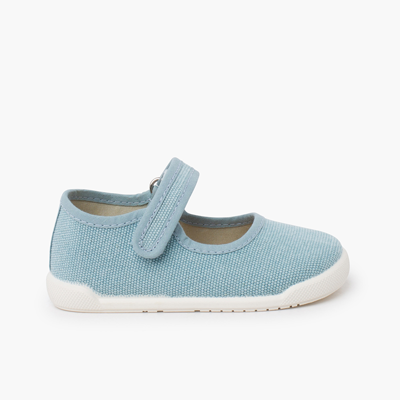 Pisamonas Merceditas barefoot lona canvas tira adherente