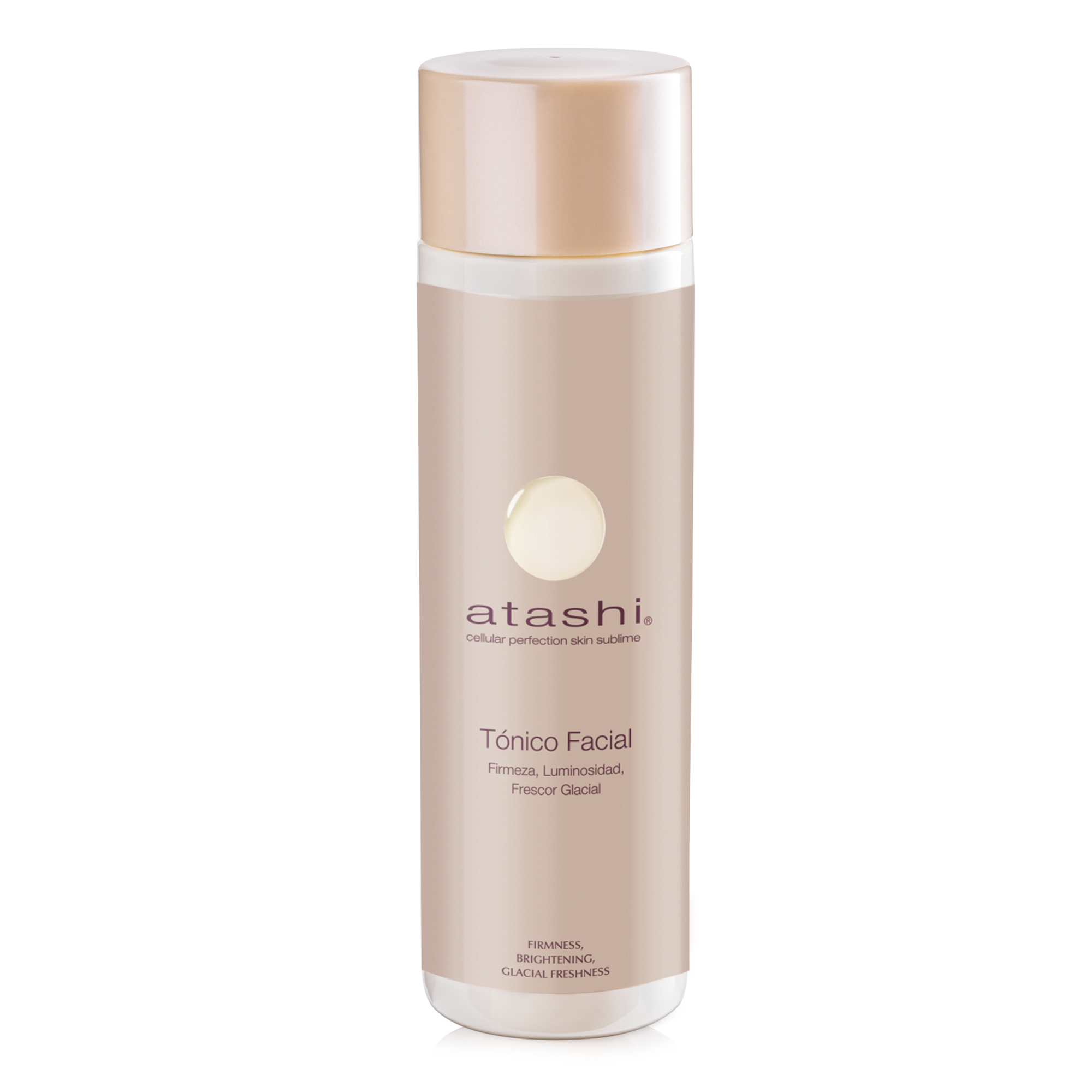 Atashi Tónico Facial Firmeza Luminosidad | Refresca, Purifica, Hidrata Y Minimiza Poros | Con Liposomas De Agua Glacial Y Ácido Glicólico Liposomado | Todo Tipo De Piel. 250 ml