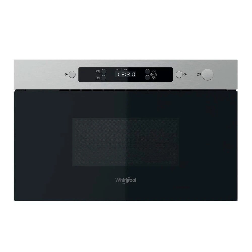 Whirlpool - Microondas integrable MBNA900X de acero inoxidable 22 L y 750 W con tecnología Jet Defrost y cocción 3D para cocina moderna