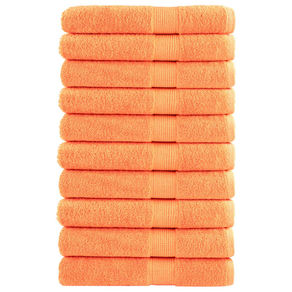 vidaXL Toallas premium 10 uds 100% algodón 100x200 cm 600 gsm Color Morado,  orange,  Negro y mas