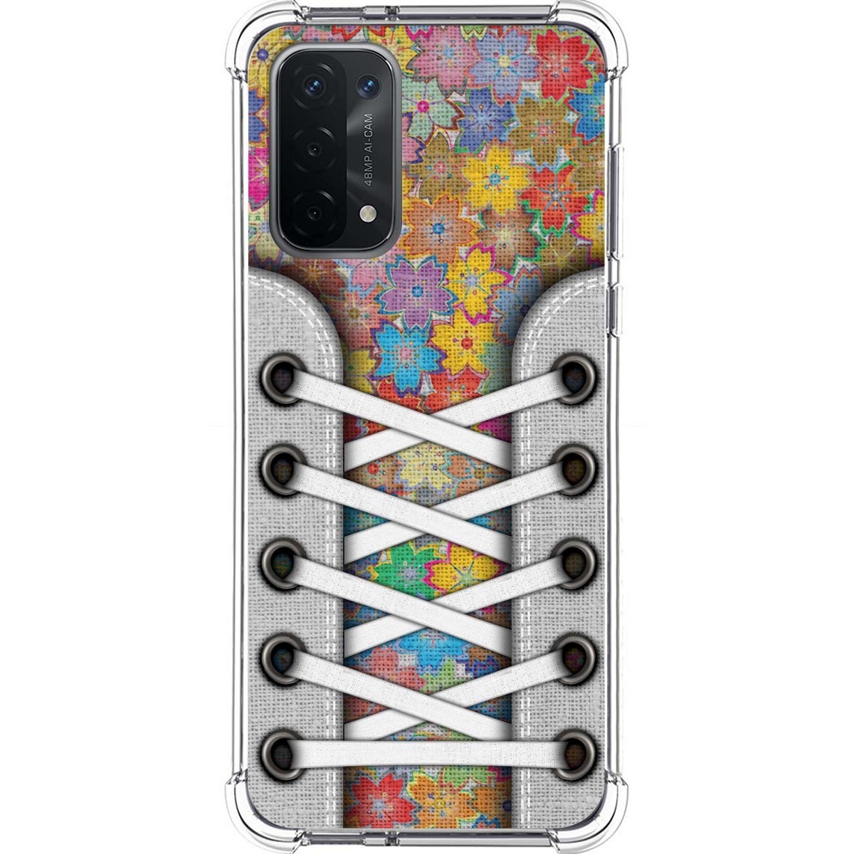 Tumundosmartphone Funda Silicona Antigolpes para Oppo A54 5G / A74 5G diseño Zapatillas 05 Dibujos