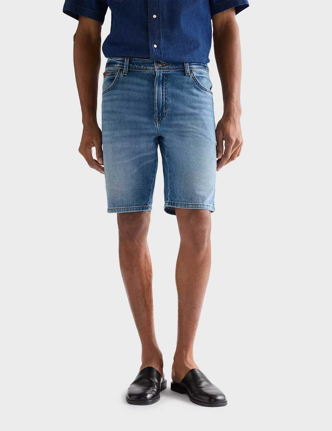 Wrangler Texas pantalón azul corto para hombre