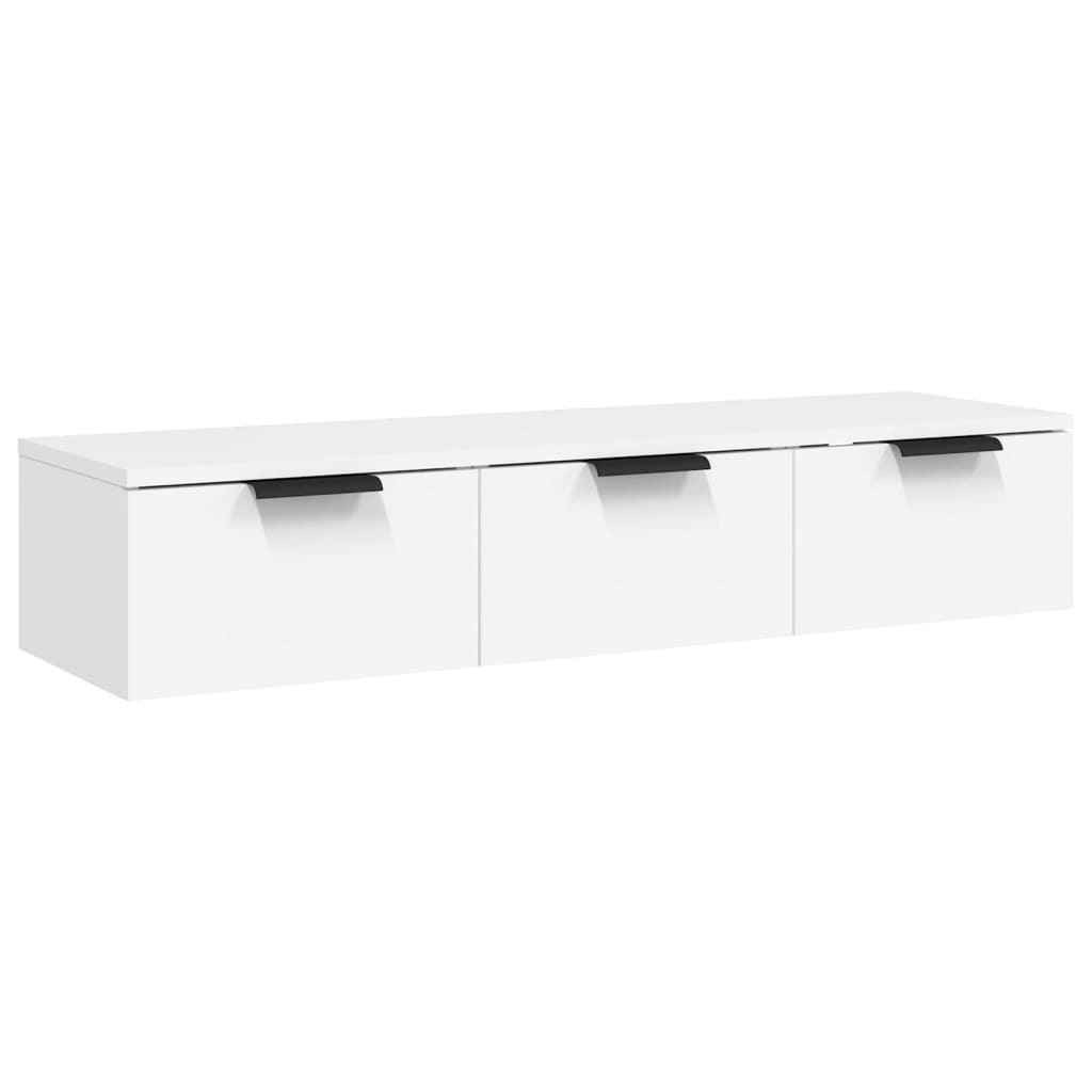 vidaXL Armario de pared madera de ingeniería 102x30x20cm Blanco, Negro, Roble Sonoma Mueble Almacenaje Estantería para Oficina, Estudio, Dormitorio Estantería/Librería/ mueble de Almacenamiento
