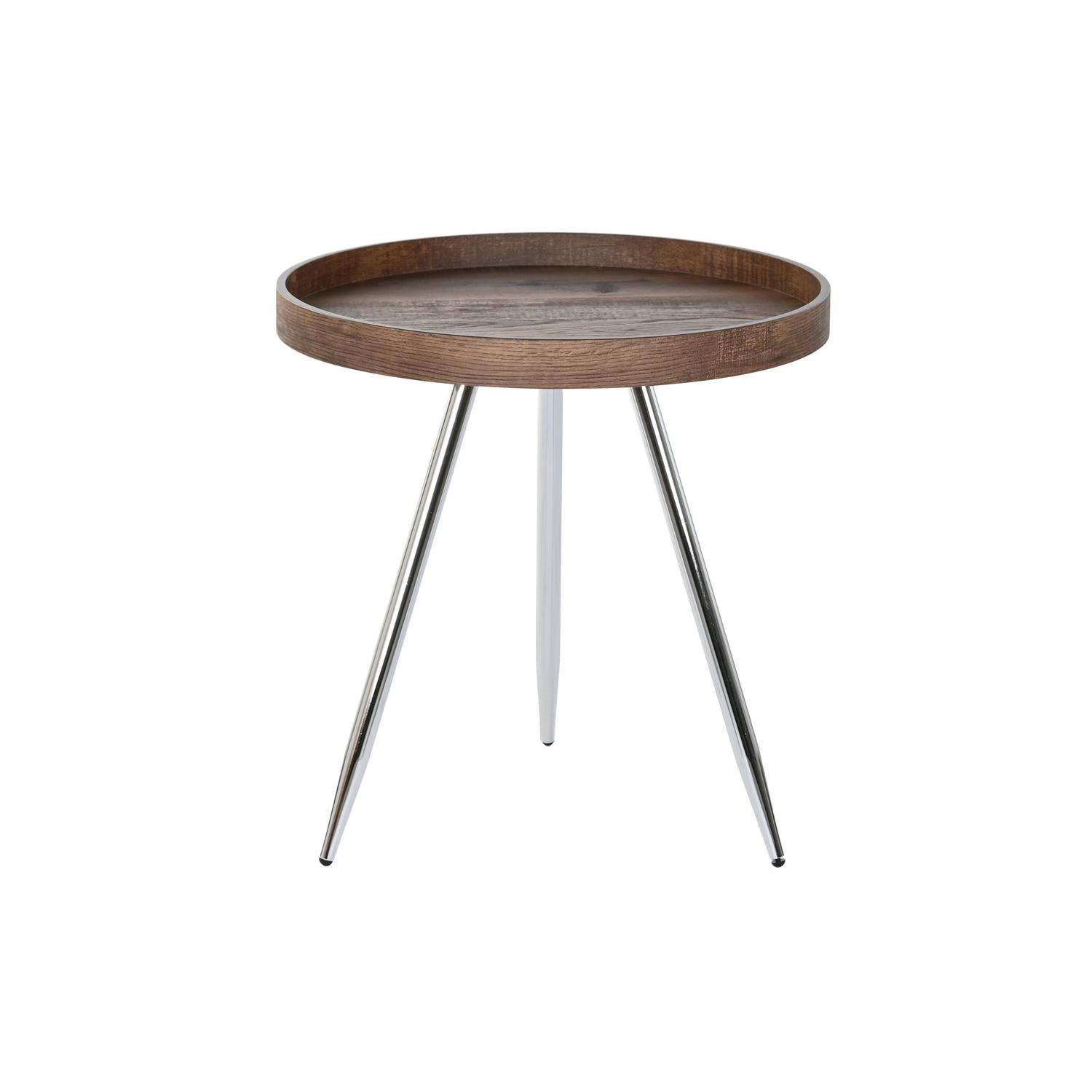 Mesita Auxiliar Acero Mdf 45,8X45,8X47,5 - Fijalo - El mejor complemento para tu hogar.
