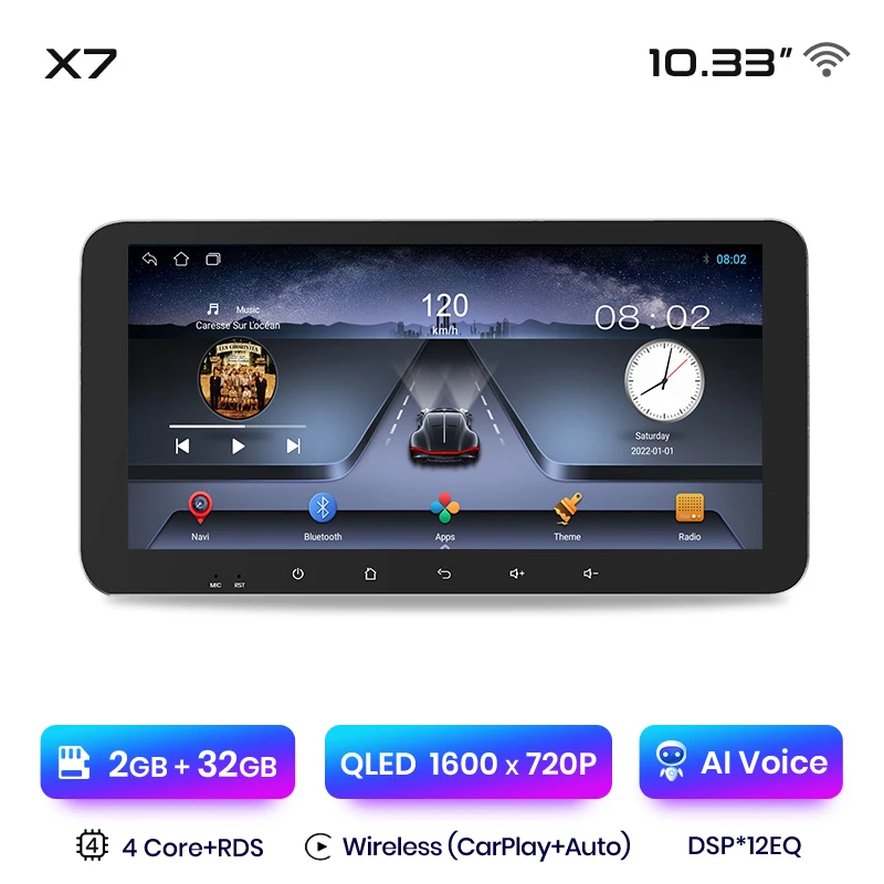 Junsun - Junsun-reproductor multimedia con pantalla de 13.1 "y navegación GPS para Peugeot autorradio 2K con CarPlay inalámbrico Android DVD para Peugeot Expert 3 Citroen Jumpy 3 SpaceTourer 2016-2021 X7 MAX