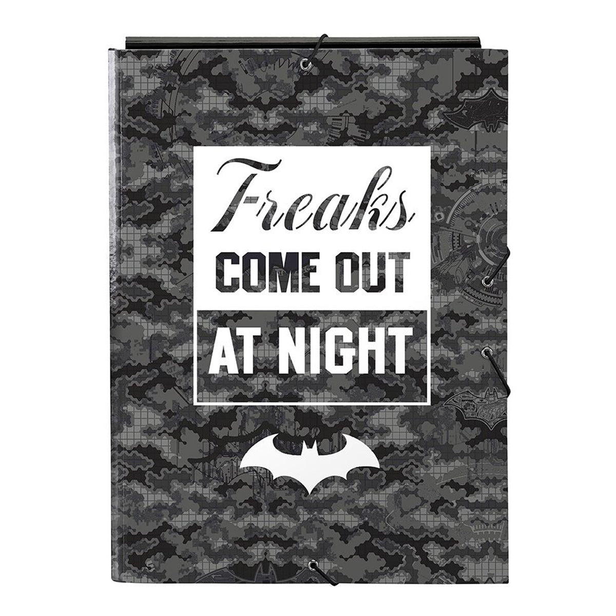 DC COMICS Batman - Carpeta A4 con 3 Solapas y Cierre de Goma, Modelo Nigth