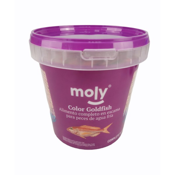 MOLY Goldfish Color – Alimento en Escamas para Peces de Agua Fría | Mejora el Color y Refuerza Defensas | Formatos de 20 g a 1180 g