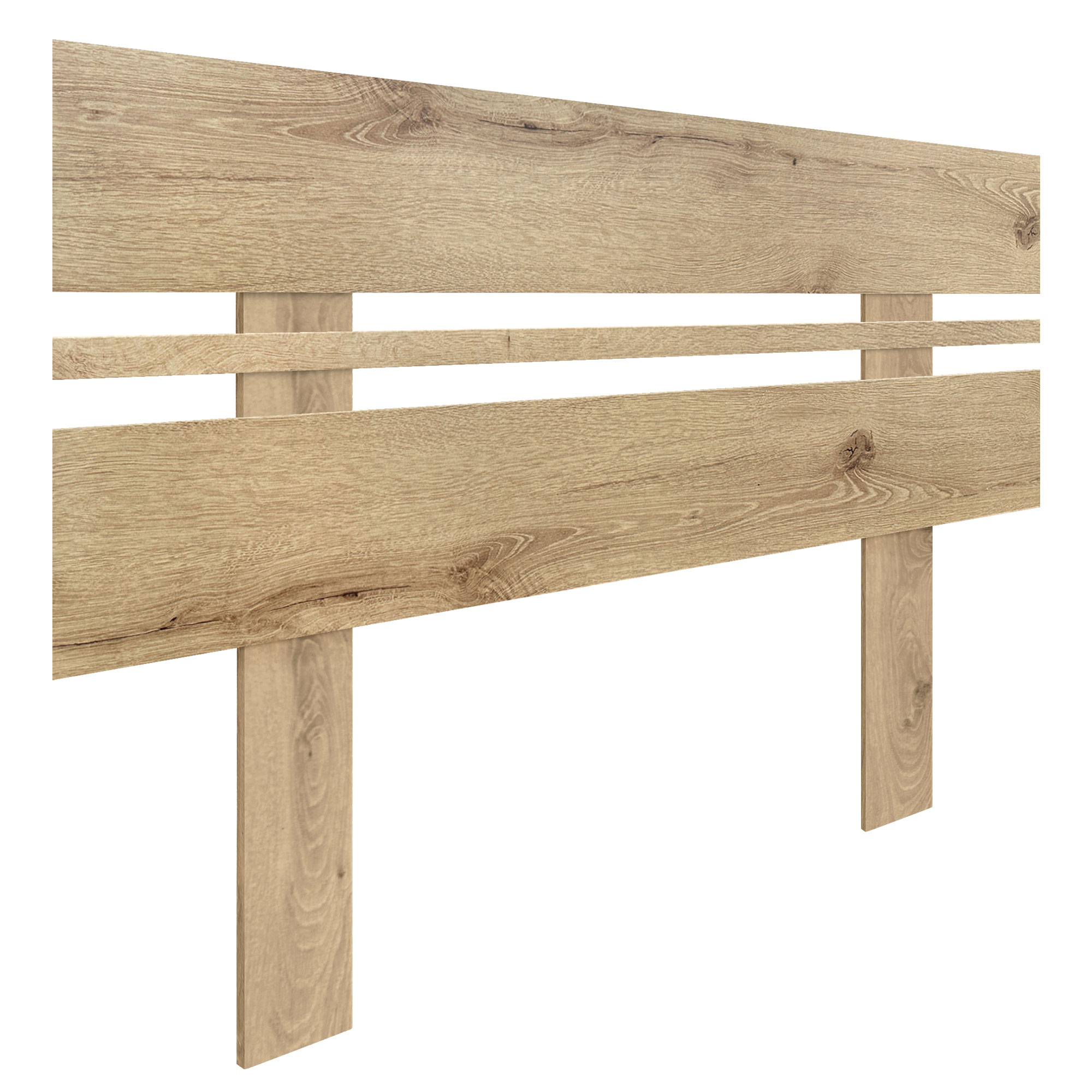 DHOME Cabecero de Madera reciclada DM Horizontal Ancho con Patas Cama Palets Herrajes incluidos