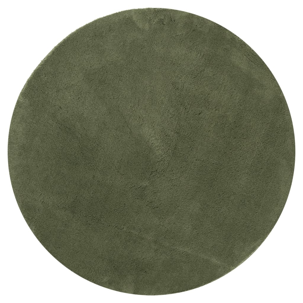 vidaXL Alfombra de pelo corto suave lavable HUARTE Ø 120 cm