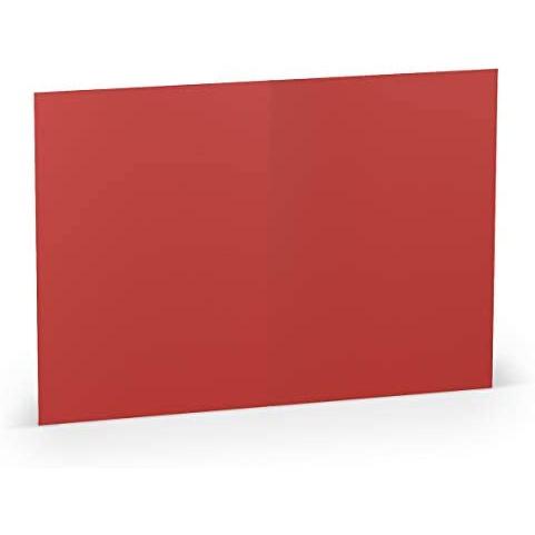 Rossler - Pack 5 unids. tarjeta doble a6 color rojo tomate