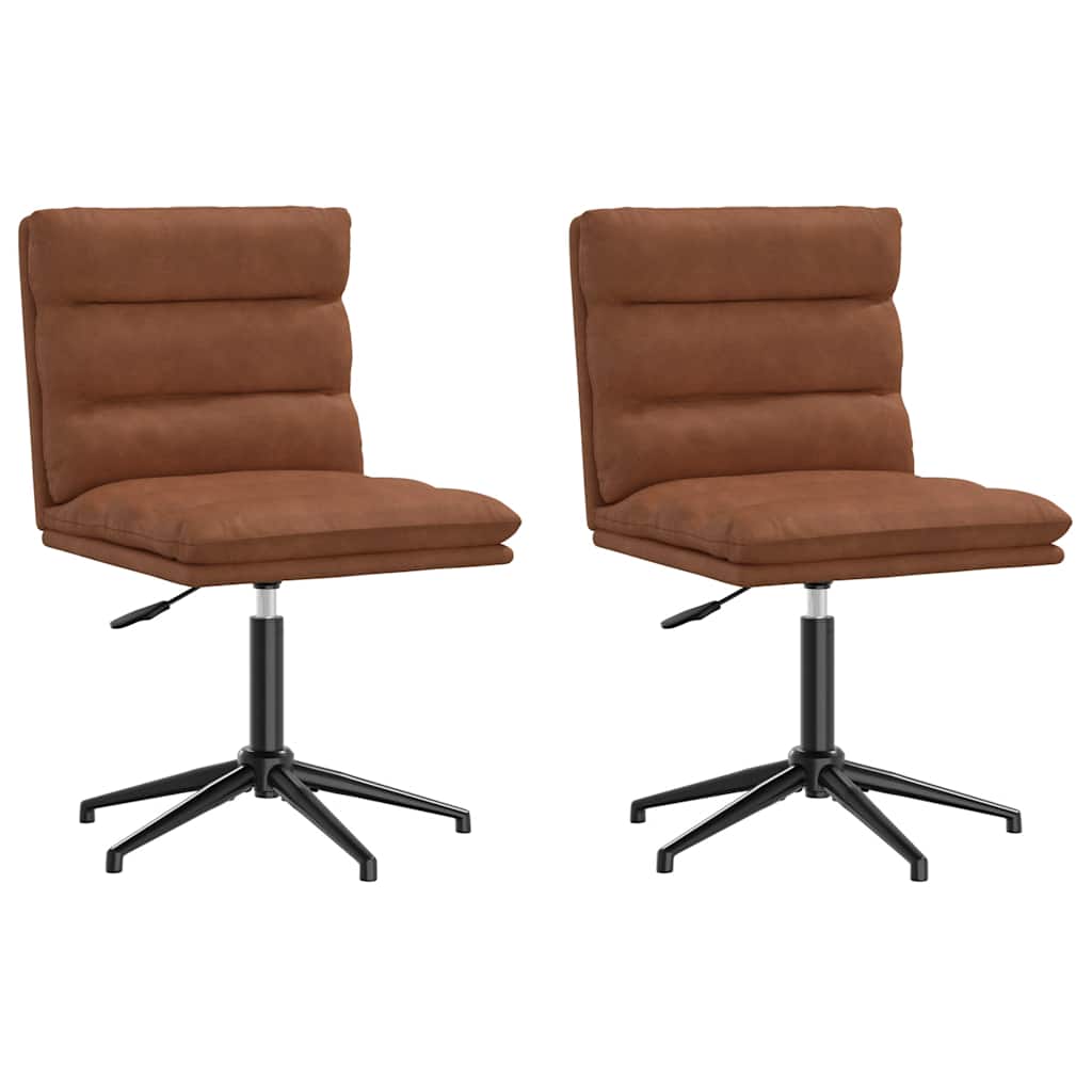 vidaXL Sillas de comedor 2 unidades cuero sintético en color Marrón/marrón brillante/Negro y más | cómodas modernas ergonómicas para comedor cocina salón hogar