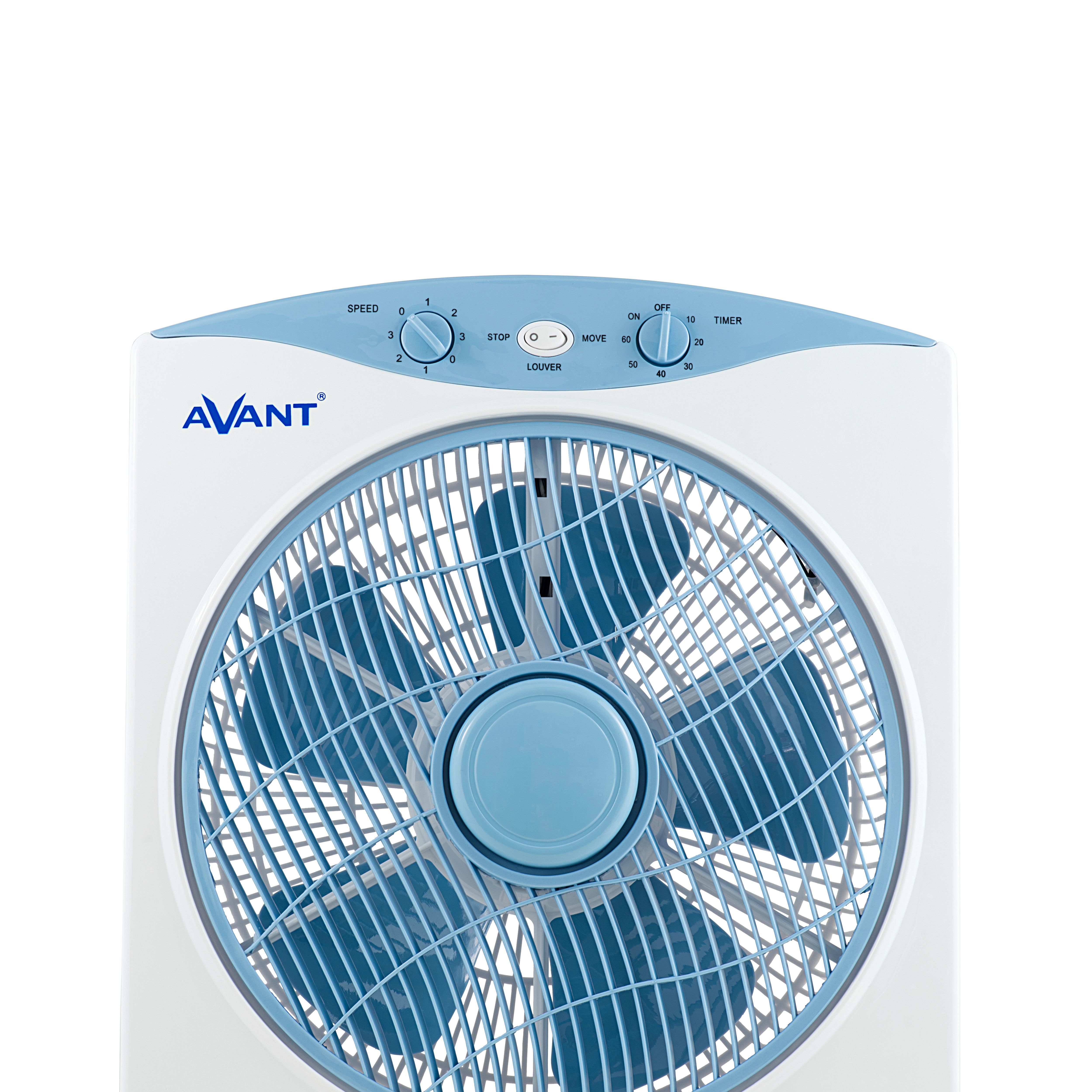 Avant Ventilador silencioso Ventilador de Pared Oscilante con 3 Velocidades, Altura 40 Cm, Potencia 45W, Color Blanco