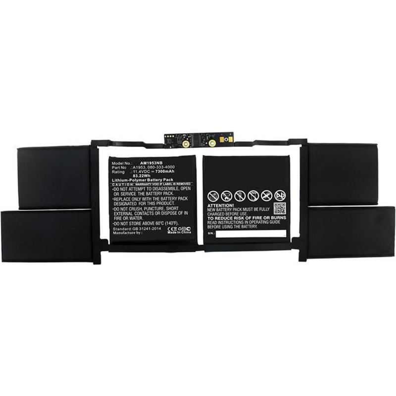 Bateria portatil coreparts para apple macbook pro 15" retina 2018-2019 a1990