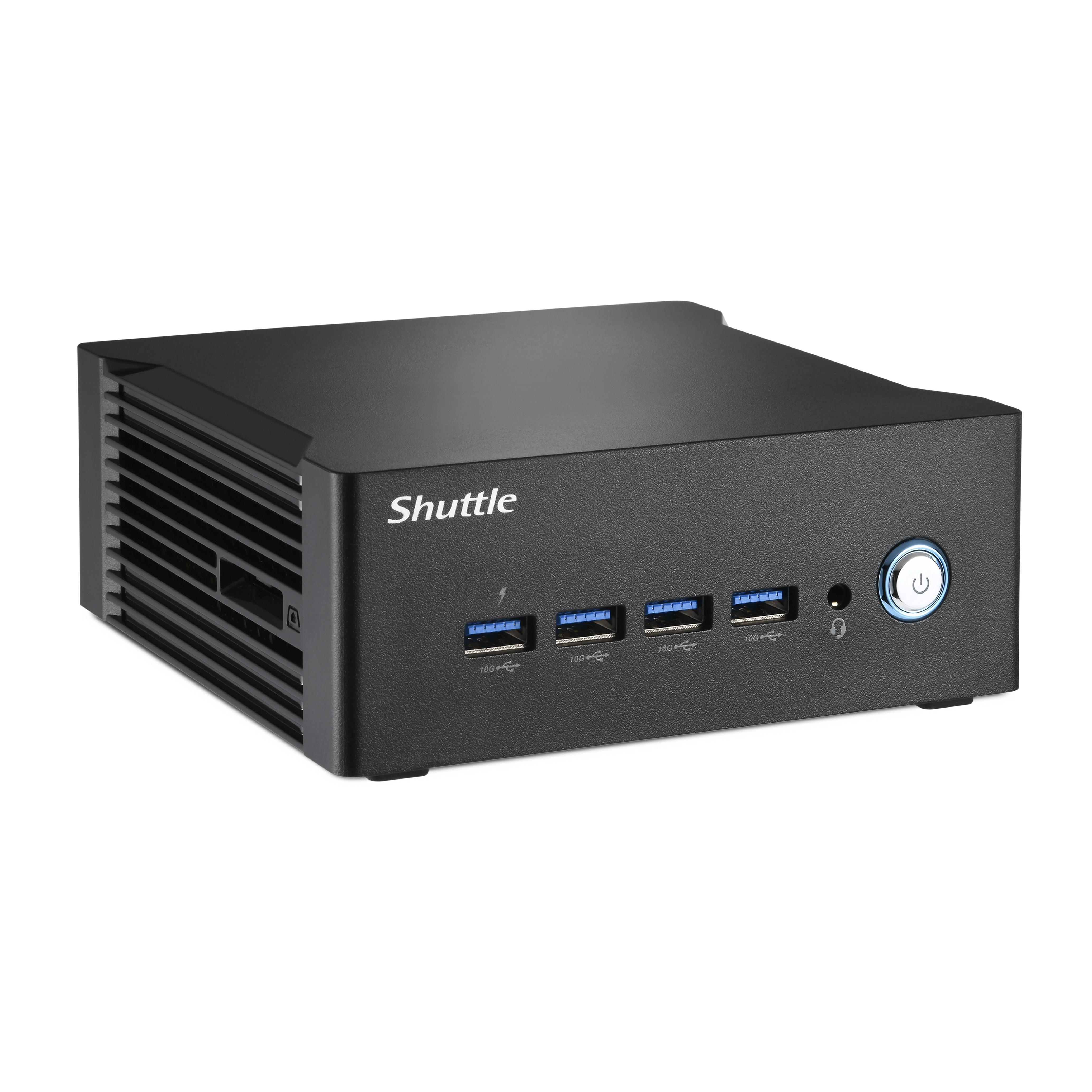 Shuttle Nano PC NA10H PC de tamaño 1L Negro 8845HS 3,8 GHz