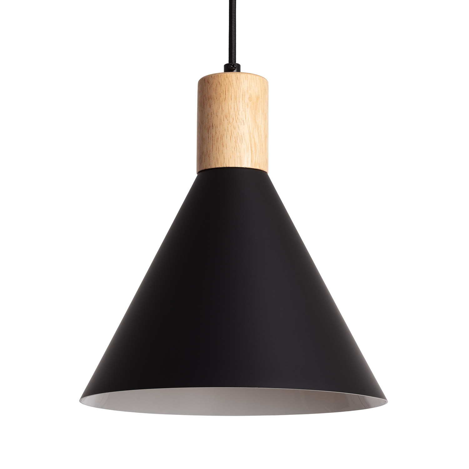 Ledkia Lámpara Colgante Metal y Madera Arbat Blanco