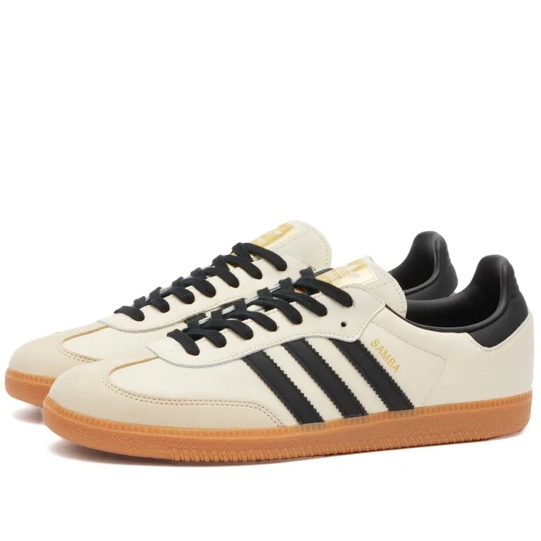 Adidas Samba OG Cream White, Core Black & Sand Strata