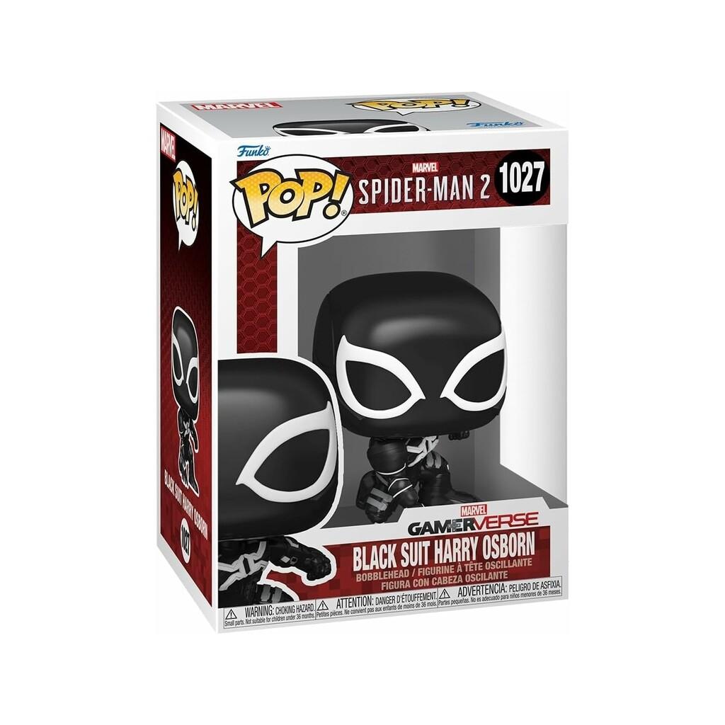 Funko Pop Marvel Spiderman 2 Figura Black Suit Harry Osborn con Cabeza Oscilante