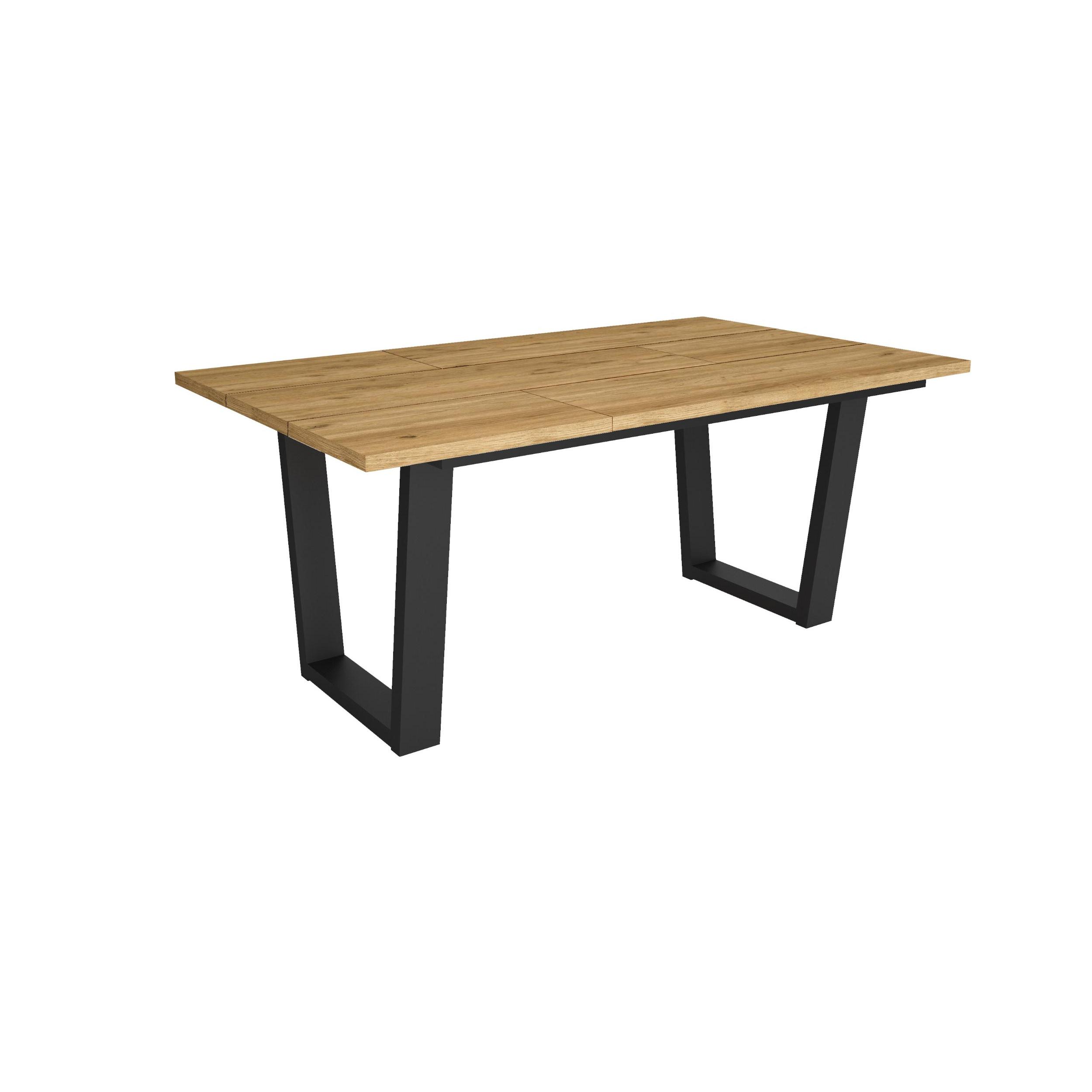 Skraut Home, Mesa Comedor, Mesa Fija Cocina y Salón, 167x90x74cm, Para 8 Comensales, Muebles Comedor, Estilo Industrial, Roble