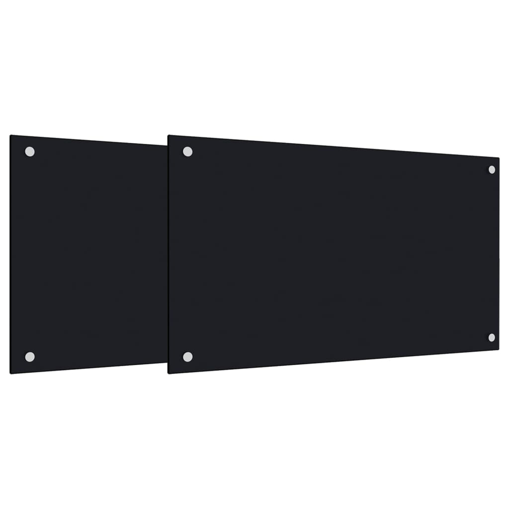 vidaXL Salpicaderos cocina 2 uds vidrio templado 70x40 cm Color Transparente,  Blanco,  Negro y mas